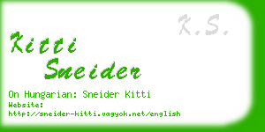 kitti sneider business card